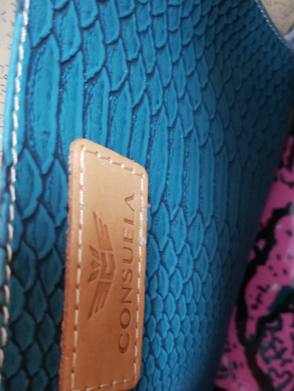 EUC CONZUELA Leopard Print Tote Bag with Multicolor Straps - Picture 3 of 7
